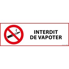 Panneau d'Interdiction - Interdiction de vapoter