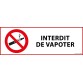 Panneau d'Interdiction - Interdiction de vapoter