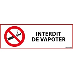 Panneau d'Interdiction - Interdiction de vapoter