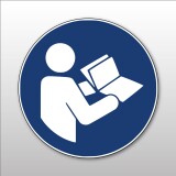 Panneau Obligation - Consulter le manuel/la notice d'instructions - M002