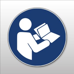 Panneau Obligation - Consulter le manuel/la notice d'instructions - M002