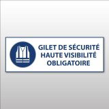 Panneau d'Obligation - Gilet de sécurité haute visibilité obligatoire - M015