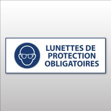 Panneau d'Obligation - Lunettes de protection obligatoires - M004