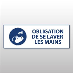 Panneau obligation - Obligation de se laver les mains - M011