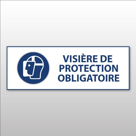 Panneau d'Obligation - Visière de protection obligatoire - M013