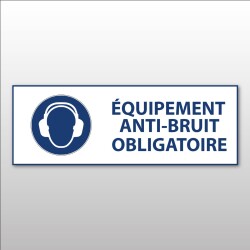 Panneau EPI obligatoire - Serre-tête anti-bruit obligatoire - M003