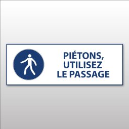 Panneau d'Obligation - Piétons, utilisez le passage - M024