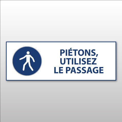 Panneau d'Obligation - Piétons, utilisez le passage - M024