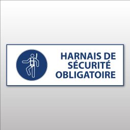 Panneau d'Obligation - Harnais de sécurité obligatoire - M018