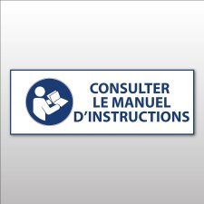 Panneau d'Obligation - Consulter le manuel/la notice d'instructions - M002