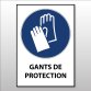 Panneau - Gants de protection obligatoires - M009