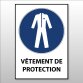 Panneau ISO 7010 - Vêtements de protection obligatoires - M010