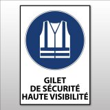 Panneau - Gilet de sécurité haute visibilité obligatoire - M015