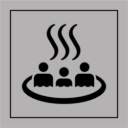 Panneau d'information - Source thermale - ISO 7001 - Gravoply