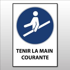 Panneau ISO 7010 - Tenir la main courante - M012