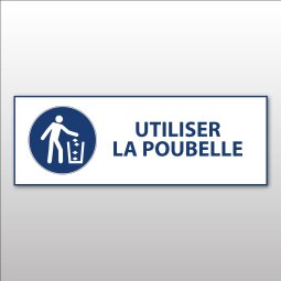 Panneau d'Obligation ISO 7010 - Utiliser la poubelle - M030