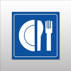 Plaque signalétique - Pictogramme Restaurant - Gravoply