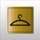 Panneau Locaux - Vestiaire - Metallex  - 100 x 100 mm - Or