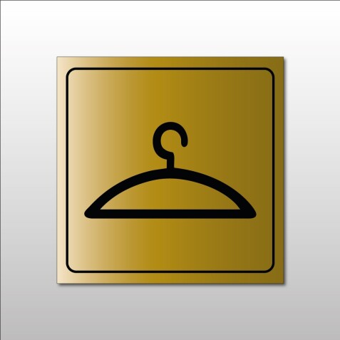 Panneau Locaux - Vestiaire - Metallex  - 200 x 200 mm - Or