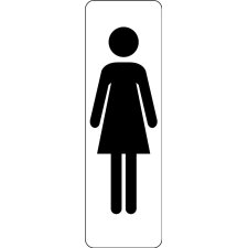 Panneau Signalétique - Silhouette Femme WC - Vertical