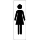 Panneau Signalétique - Silhouette Femme WC - Vertical