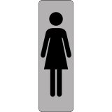 Panneau - Silhouette Femme WC Vertical - Adhésif