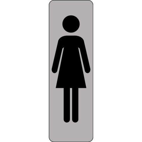 Panneau - Silhouette Femme WC Vertical - Adhésif