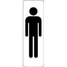 Panneau Signalétique - Silhouette Homme WC - Vertical