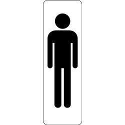 Panneau - Silhouette Homme WC Vertical - Adhésif