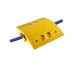 Ralentisseur - Module central visible jaune ou noir - 50 x 50 cm - Caoutchouc