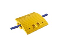 Ralentisseur - Module central visible jaune ou noir - 50 x 50 cm - Caoutchouc