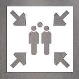 Pochoir - Point de rassemblement - PVC - 600 x 600 mm