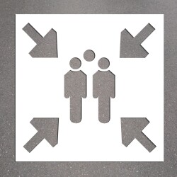Pochoir - Point de rassemblement - PVC - 600 x 600 mm