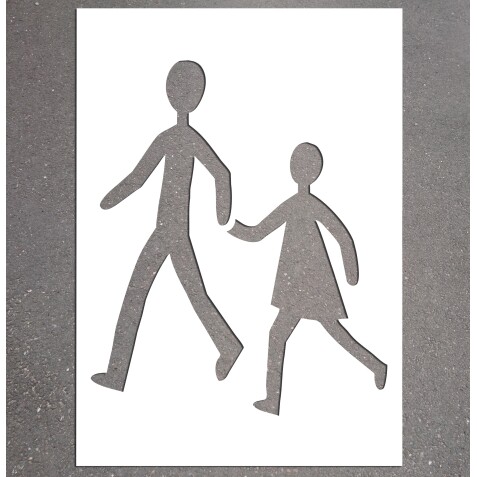 Pochoir - Traversée d'école - PVC Souple