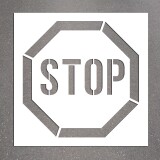 Pochoir Marquage au Sol "STOP" - PVC - 600 x 600 mm