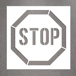 Pochoir PVC - STOP - 600 x 600 mm