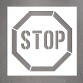 Pochoir Marquage au Sol "STOP" - 600 x 600 mm - PVC