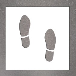 Pochoir - Empreintes de pieds - PVC - 500 x 400 mm