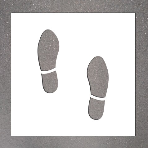 Pochoir - Empreintes de pieds - PVC Souple