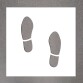 Pochoir - Empreintes de pieds - PVC Souple