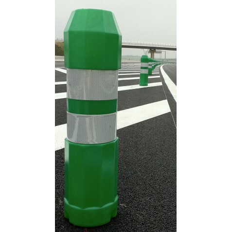 Séparateur de voies - Balise J12 routière autorelevable verte - H 730 x l 200 mm