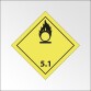Signalisation de transport normalisée ADR - Matières comburantes - ADR 5.1   - 150 x 150 mm - Vinyle