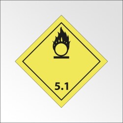 Signalisation de transport normalisée ADR - Matières comburantes - ADR 5.1