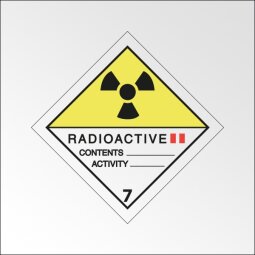 Signalisation de transport normalisée ADR - Matières radioactives, catégorie II- ADR 7