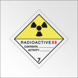 Signalisation de transport normalisée ADR - Matières radioactives, catégorie II- ADR 7   - 250 x 250 - PVC