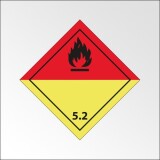 Signalisation de transport normalisée ADR - Peroxydes organiques - ADR 5.2   - 250 x 250 - PVC