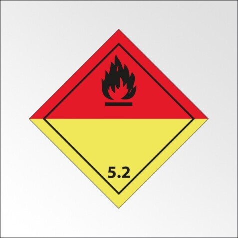 Signalisation de transport normalisée ADR - Peroxydes organiques - ADR 5.2   - 250 x 250 - PVC