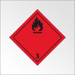 Signalisation de transport normalisée ADR - Liquides inflammables - ADR 3