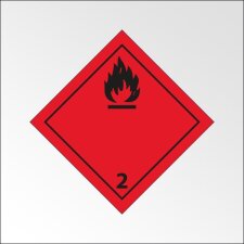 Signalisation de transport normalisée ADR - Gaz inflammables - ADR 2