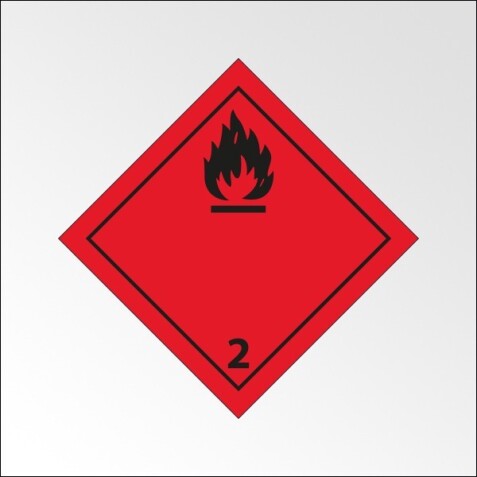 Signalisation de transport normalisée ADR - Gaz inflammables - ADR 2